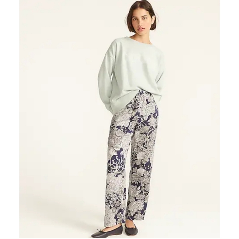12. J. Crew Pull-on cropped pant in Ratti® seashell print